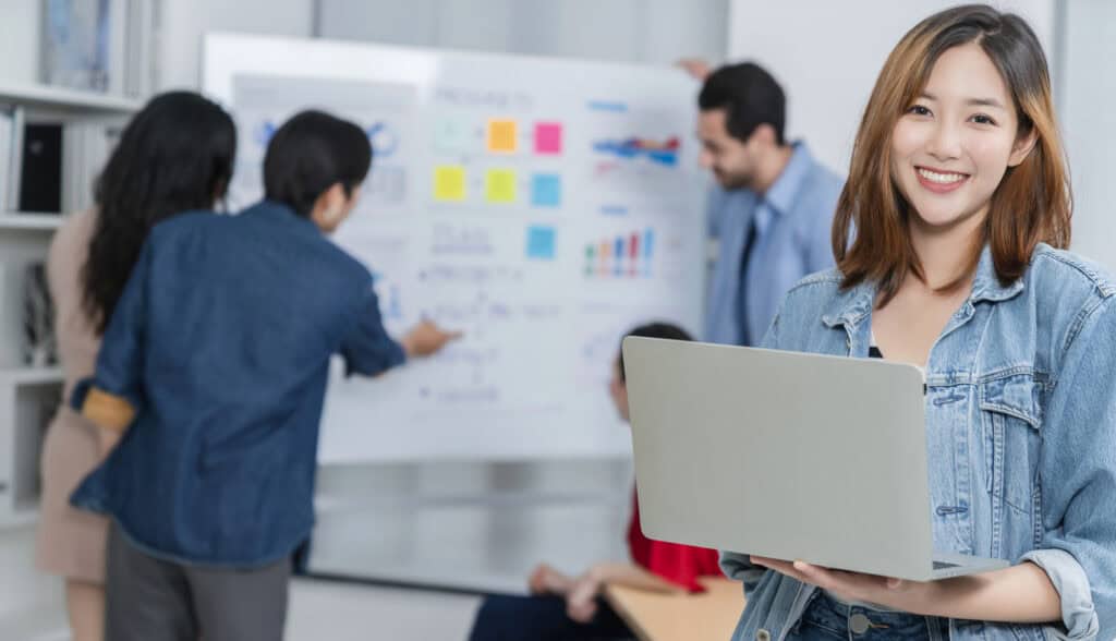 The team is brainstorming marketing strategies. | Tsunami Reach